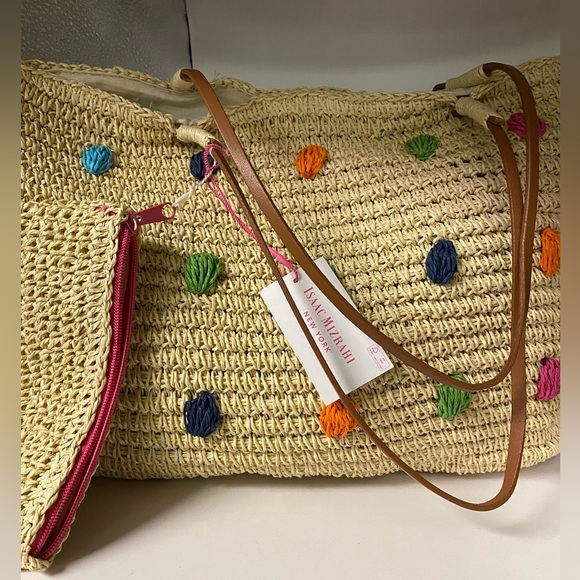 Isaac Mizrahi Handbags - Isaac Mizrahi Straw Tote
